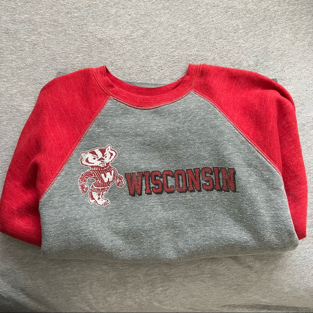 Vintage Wisconsin Badgers Crew Neck Sweatshirt